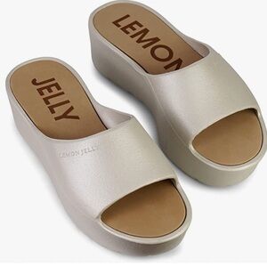 Lemon Jelly Slide Platform Sandals
